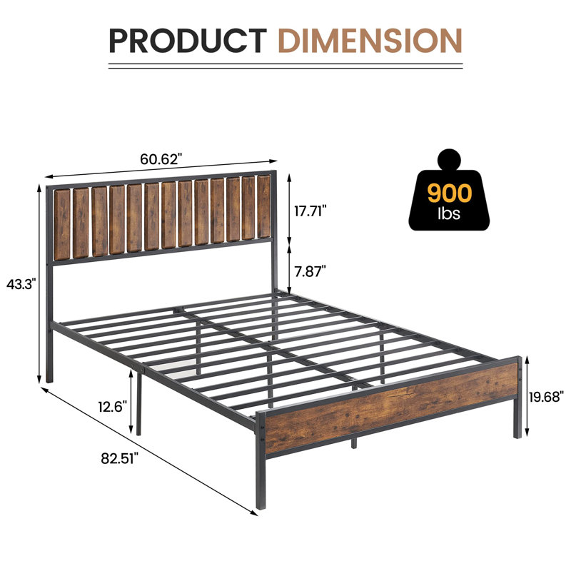 Chyrisse 43.3" Bed Frame, Queen