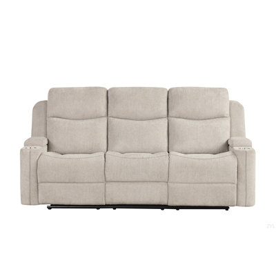 Light Gray Chenille Motion Sofa