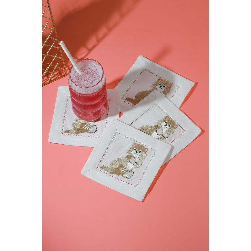Ensemble de 4 serviettes de table Paws & Whiskers