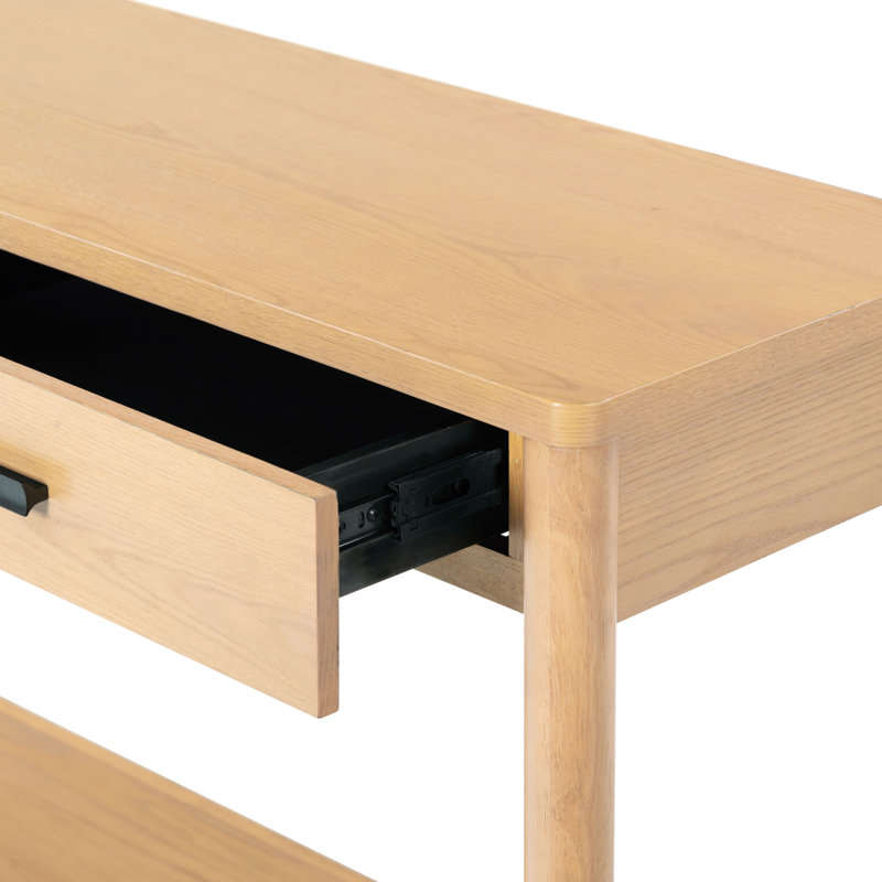Jaylessa Wood 2 Drawer Console Table, Natural