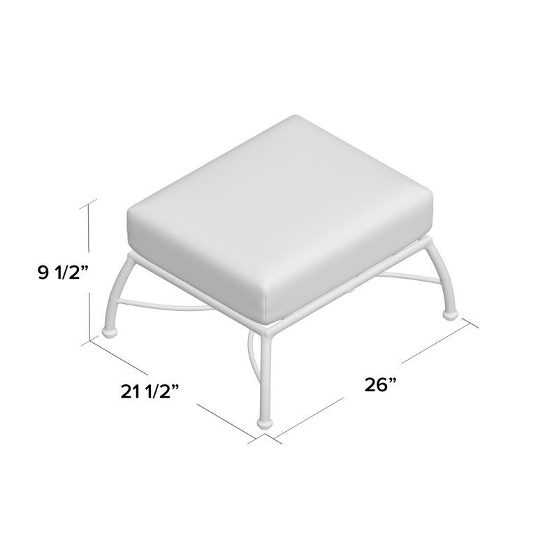 Repose-pieds en aluminium Majorque, Blanc naturel, Welt