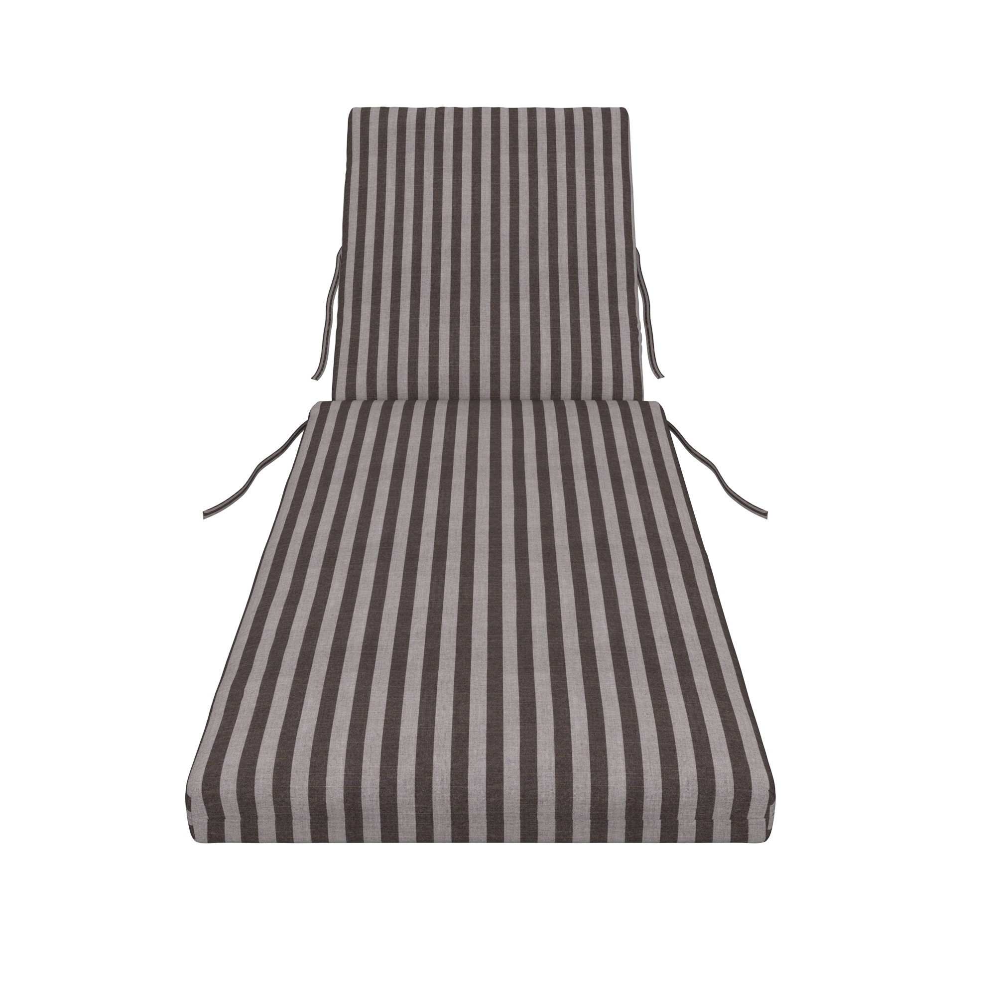Kacy Sunbrella Outdoor Chaise Lounge Cushion, Sail Away Java, 25" W x 47" D