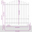 175 cm H Steel Fence Panels Fencing-121122419