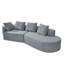 Canapé modulaire courbé de 116 po avec éponge et méridienne entièrement compressés haute densité de 116 po, revêtement, ensemble 2 pièces, entièrement assemblé faisant face à la droite, parfait pour le salon ou le salon-115299856