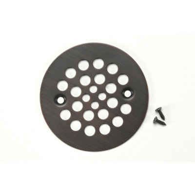 Couvercle de drain de douche rond 4,25 "en bronze huilé