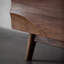 Simple Walnut Colour Wavy Wooden Accent Cabinet.