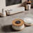 Cream style TV cabinet end table combination