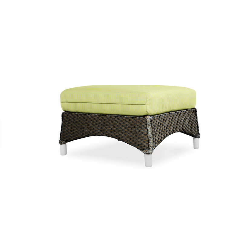 Mandalay Outdoor Ottoman, Decorline Navy, Mink