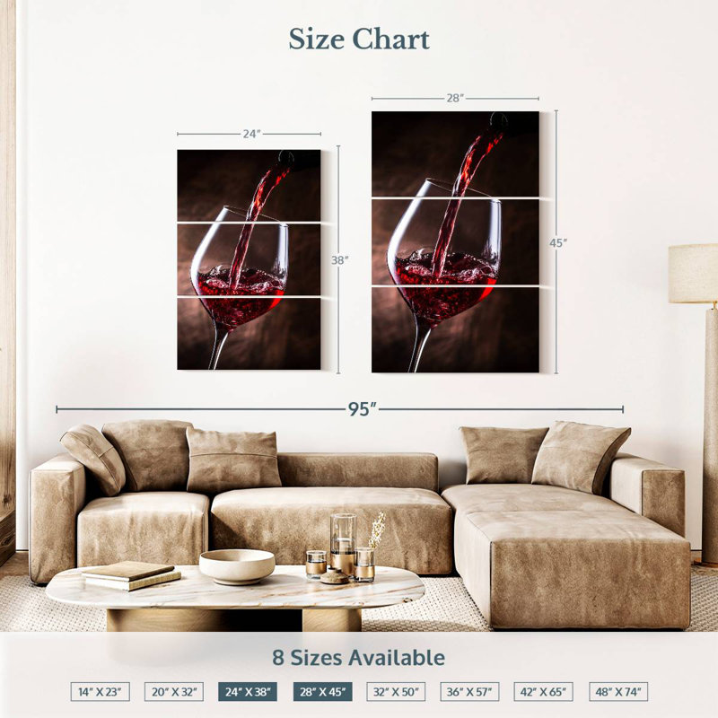 Yarlin Classic Red Wine, 38" H x 24" W