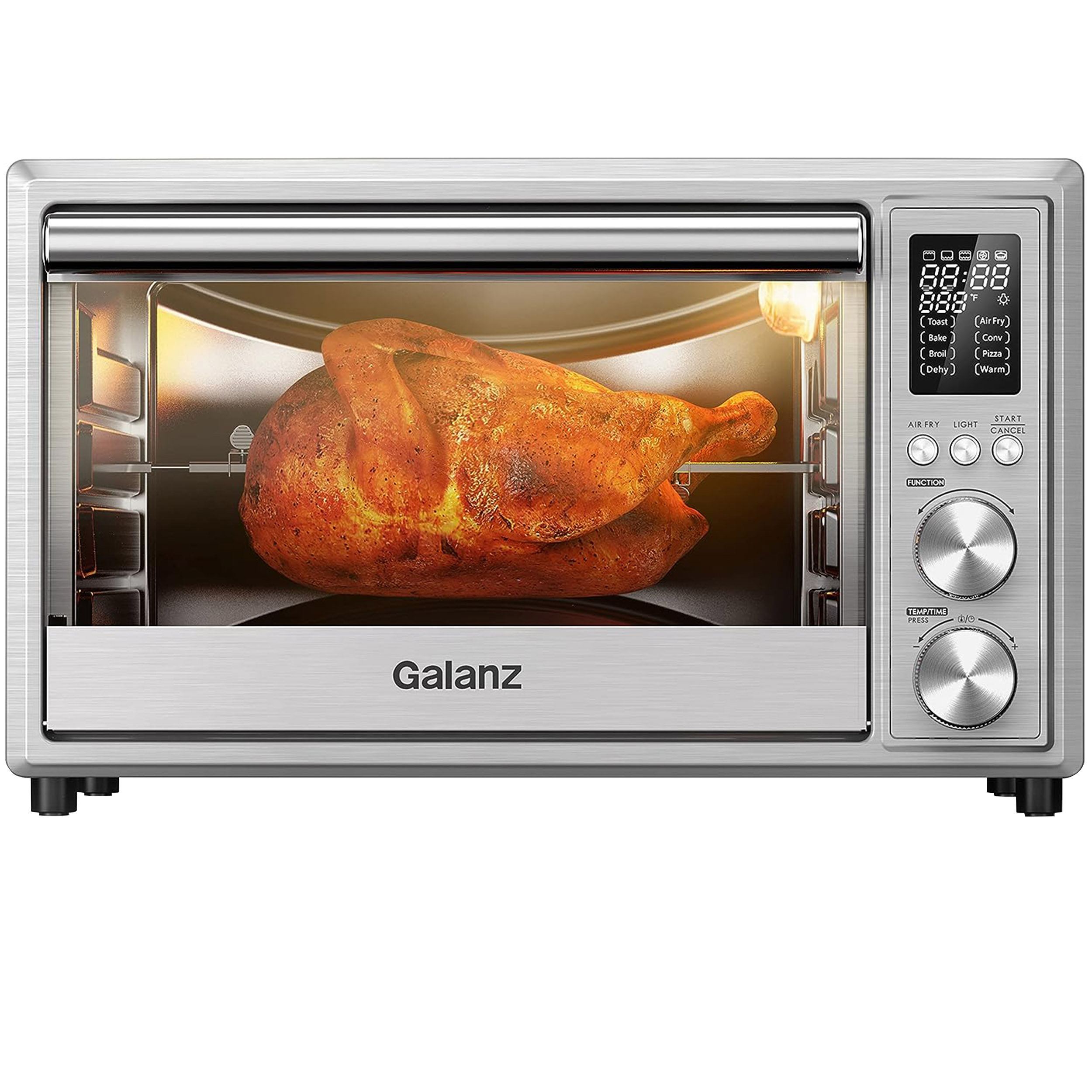 Galanz 1.1 Cu Ft Digital Toaster Oven and Air Fryer in Silver Wayfair