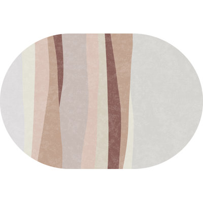 Delvonte Vinyl Machine Printed Area Rug
