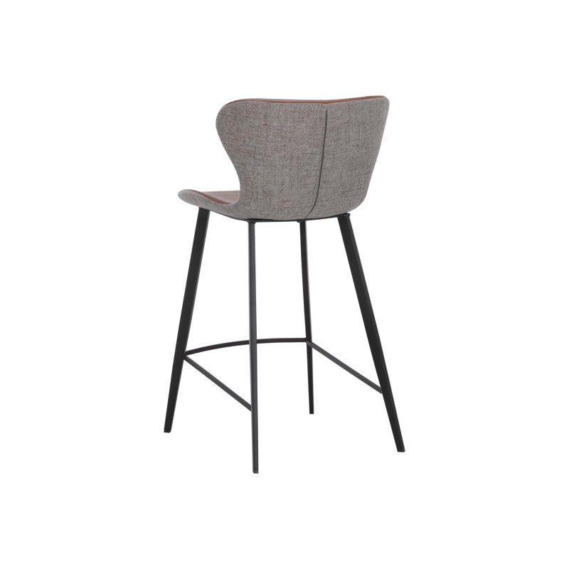 Arabella Upholstered Bar Stool, Brown, Bar Stool (30" Seat Height)