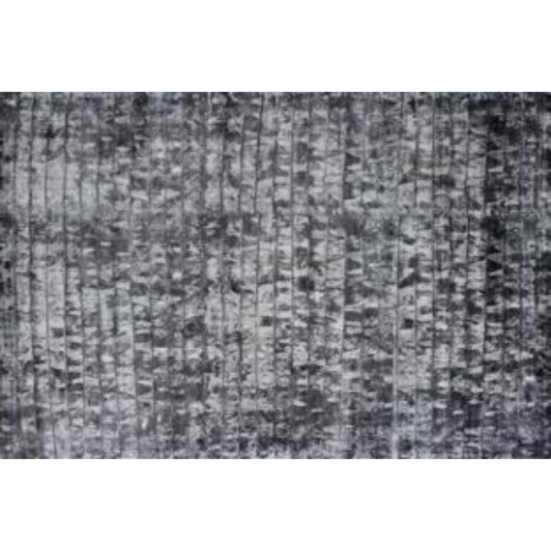 Tapis gris anthracite / noir en viscose à motif abstrait tissé à la main 8 pi x 11 pi
