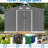 Grey Metal Storage Unit 10x8 Ft, Lockable For Backyard Outdoor Shed Ft With Construction-117994326