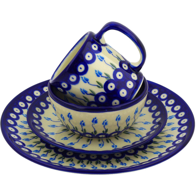 Handmade Stoneware Dinnerware Set 4 Piece