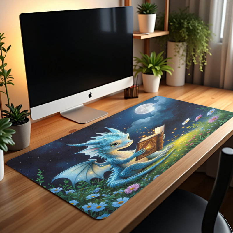 Polyester Desk Pad, 14.4x12.1
