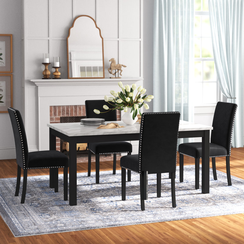 Ensemble repas pour 4 personnes Ebeling, Noir