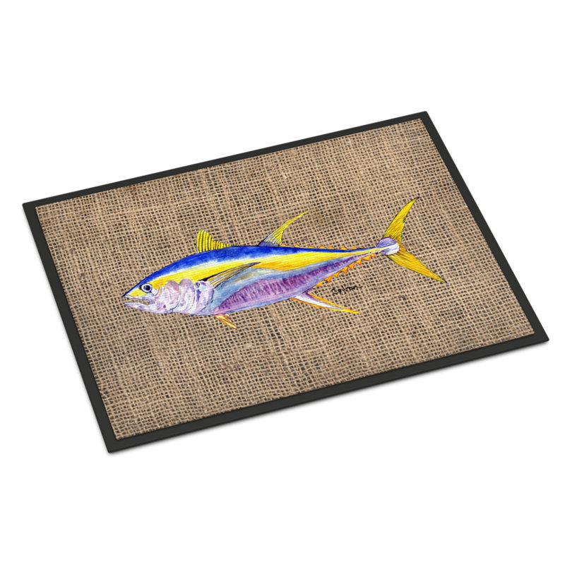 Fish Tuna Non-Slip Indoor Door Mat, Rectangle 2' x 3'
