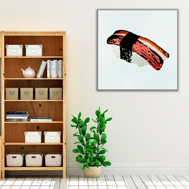 Style sushi II - reproduction d'art sur toile, H 24 po x l 24 po