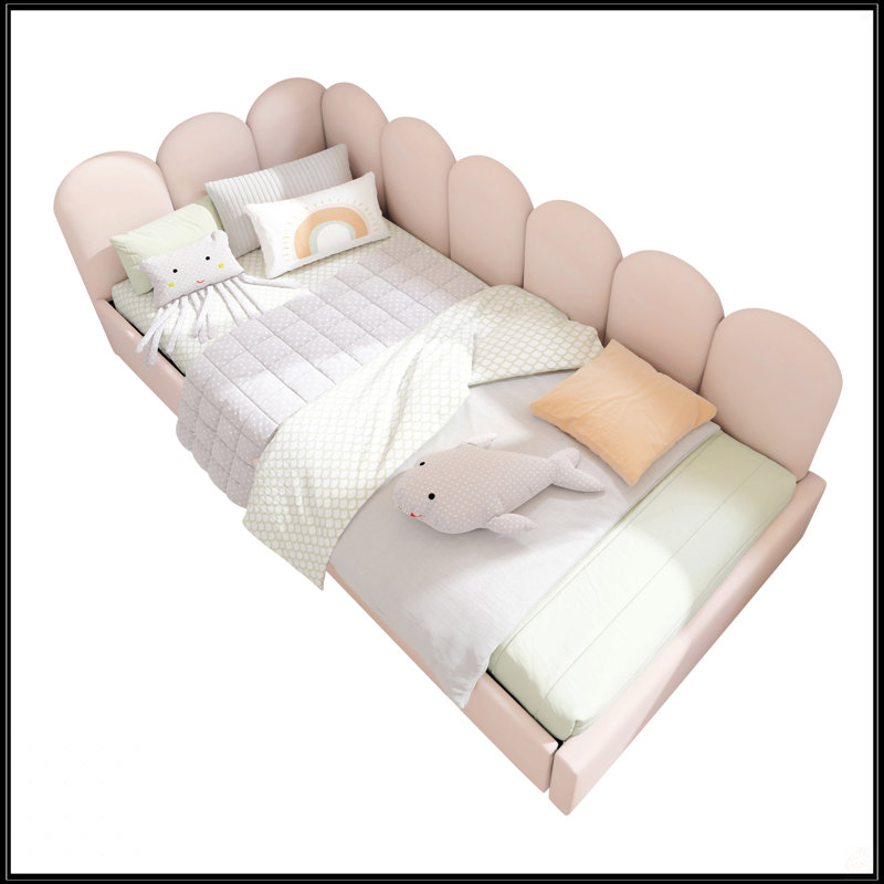 Upholstered Daybed With Hydraulic Storage, Twin Size, Velvet Fabric, And Metal Slatted Frame For Small Spaces, Pink