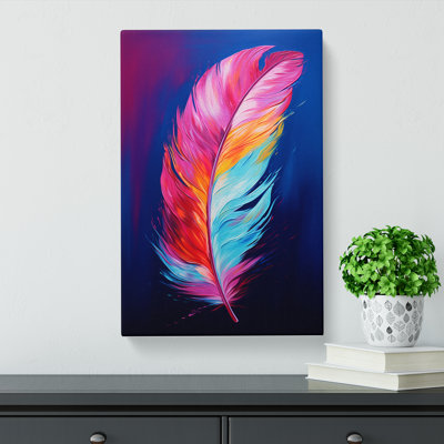 Feather Gestural No.2 - Wrapped Canvas