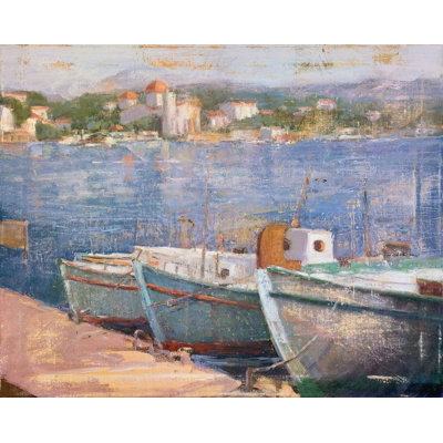 Vintage Boats Print Canvas