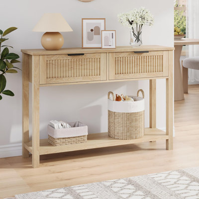Console Farmhouse, 43 pouces avec 2 tiroirs