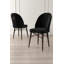 Ensemble de chaises modernes 6 pièces, noir et brun, 17,3 po x 37,8 po x 16,5 po | Structure 100% métal avec pieds en bois, tissu BabyFace, dossier en mousse à 18 bandes et siège en mousse à 22 bandes | Confort élégant pour la salle à manger et les espaces de vie-2118110250-2118110252-2118110266