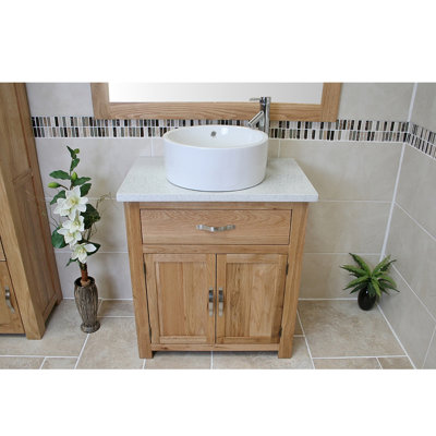 Ciera 751mm Single Bathroom Vanity with Vessel Ceramic Basin