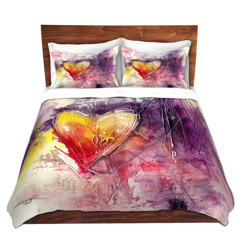 Ensemble de housse de couette pour lit simple DiaNoche par Kathy Stanion - Journey of the Heart 3