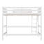 Lit mezzanine simple en bois massif avec garde-corps et échelle - Mobilier de chambre d'enfant moderne et peu encombrant