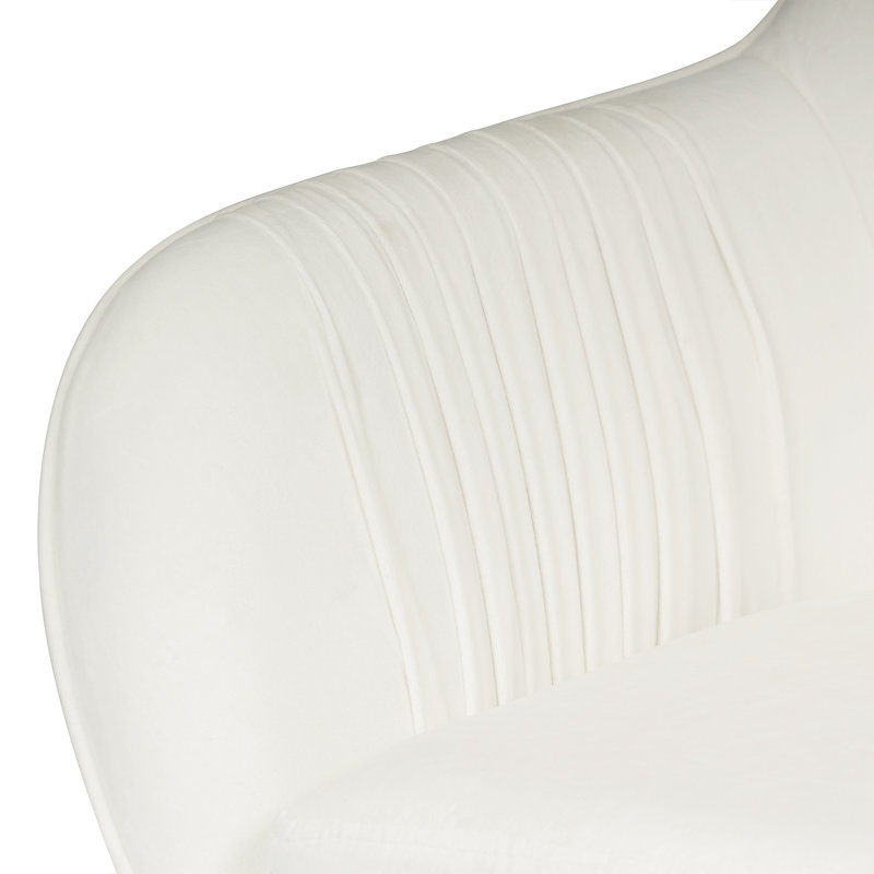 Fauteuil de bureau Kelly avec support lombaire et siège pivotant, Blanc
