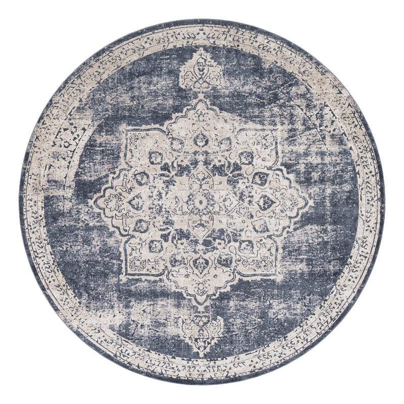 Arella Geometric Indoor Rug, Round 7'10"