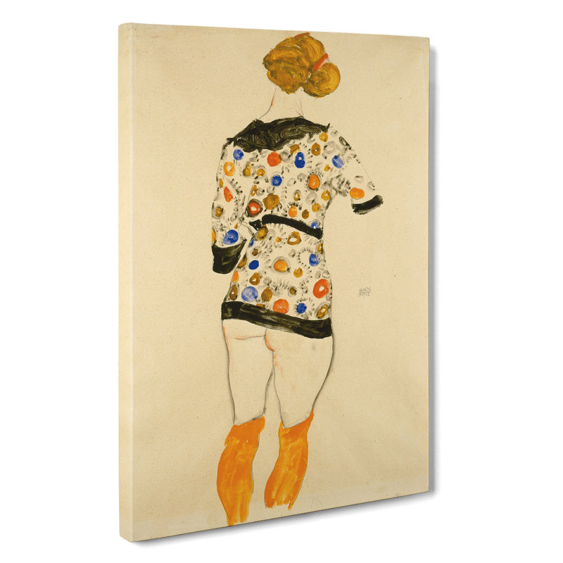 Nude Female Vol.2 by Egon Schiele - Wrapped Canvas Painting, 76cm H x 50cm W x 3cm D