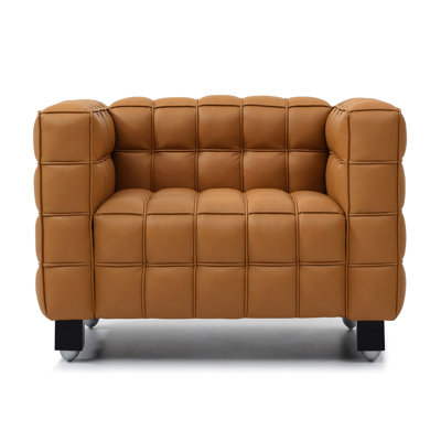 Latitude Run® Luxurious Vegan Leather Armchair