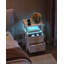 Bedside Table Set Of 2 With LED Lights And Charging Station, Bedside Cabinet With 2 Fabric Storage Drawers-1977870934