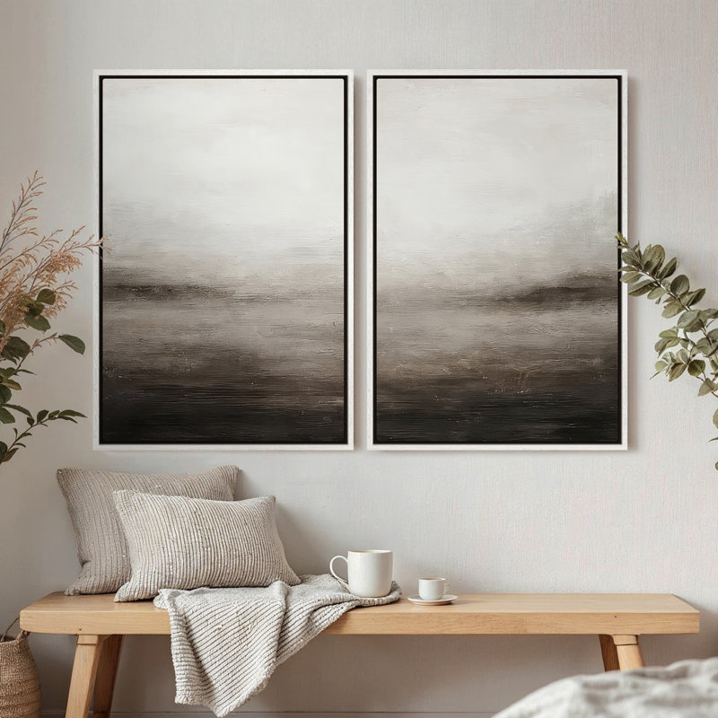 Art mural encadré sur toile, rétro muraux abstraits pour chambre à coucher, H 36 po x l 24 po, Blanc