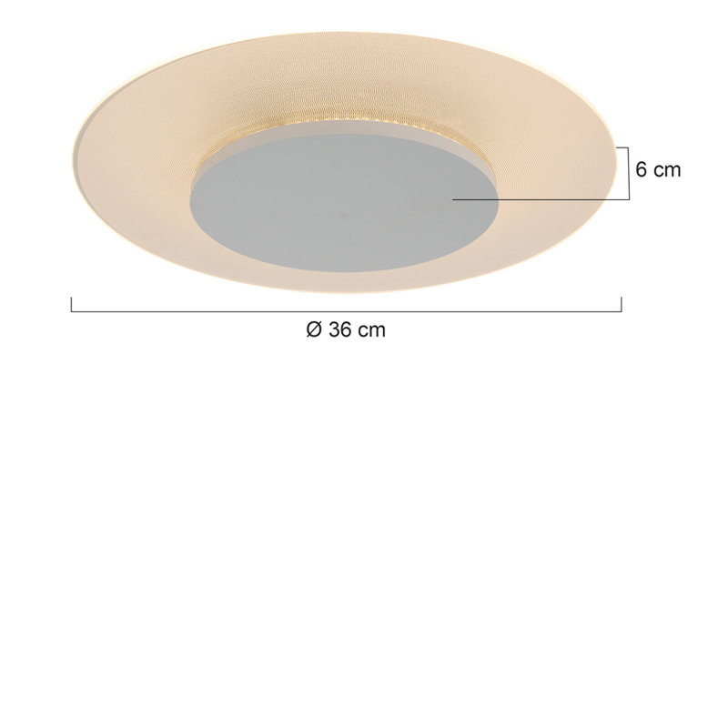 Nerissa LED Flush Mount, 6cm H x 36cm W x 36cm D