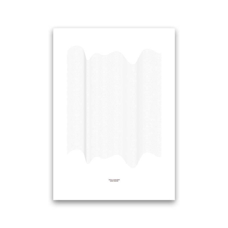 PJ-836-7 Waves - Print, No Framed, 29.7cm H x 21cm W x 4cm D