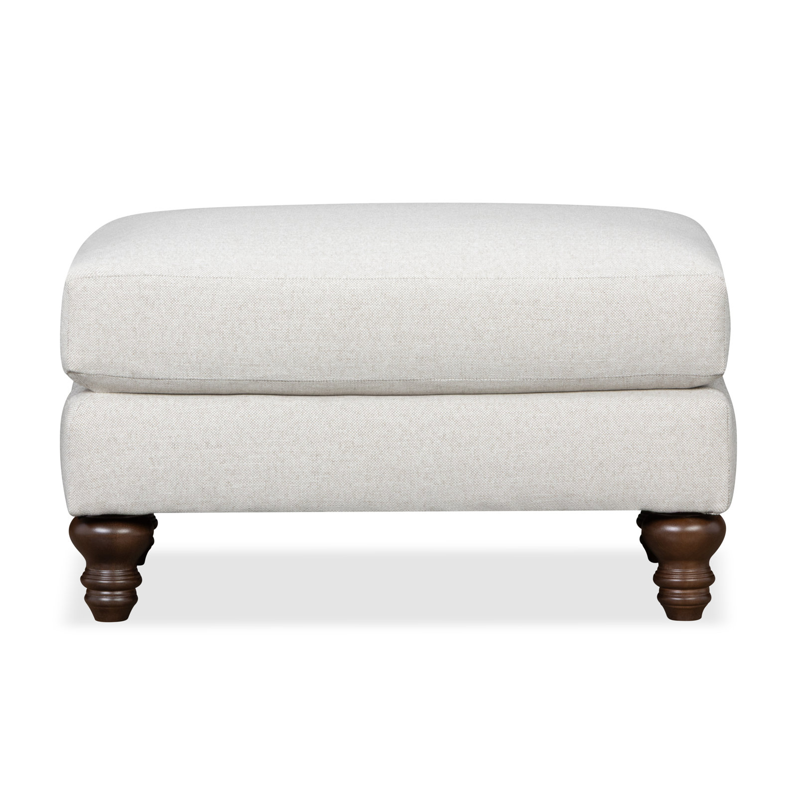 Walters Upholstered Ottoman, Macarena Light Gray Canvas