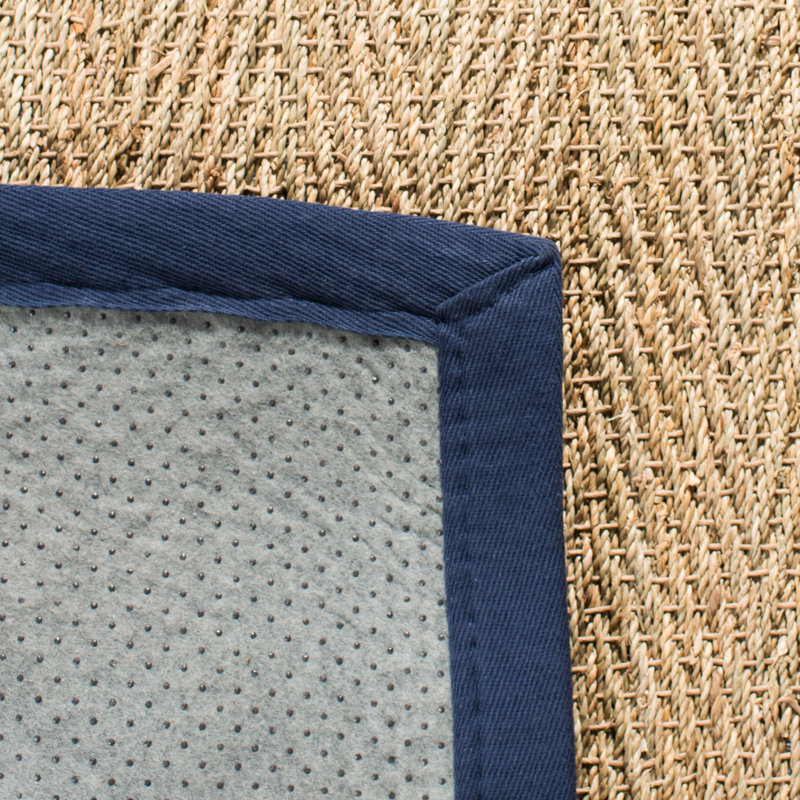 Auckland Natural/Blue Area Rug, Rectangle 3' x 5'