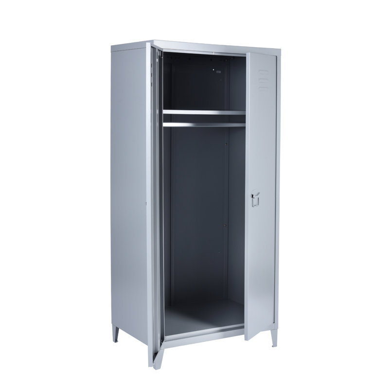 Buchheit 2 Door Steel Wardrobe, Grey