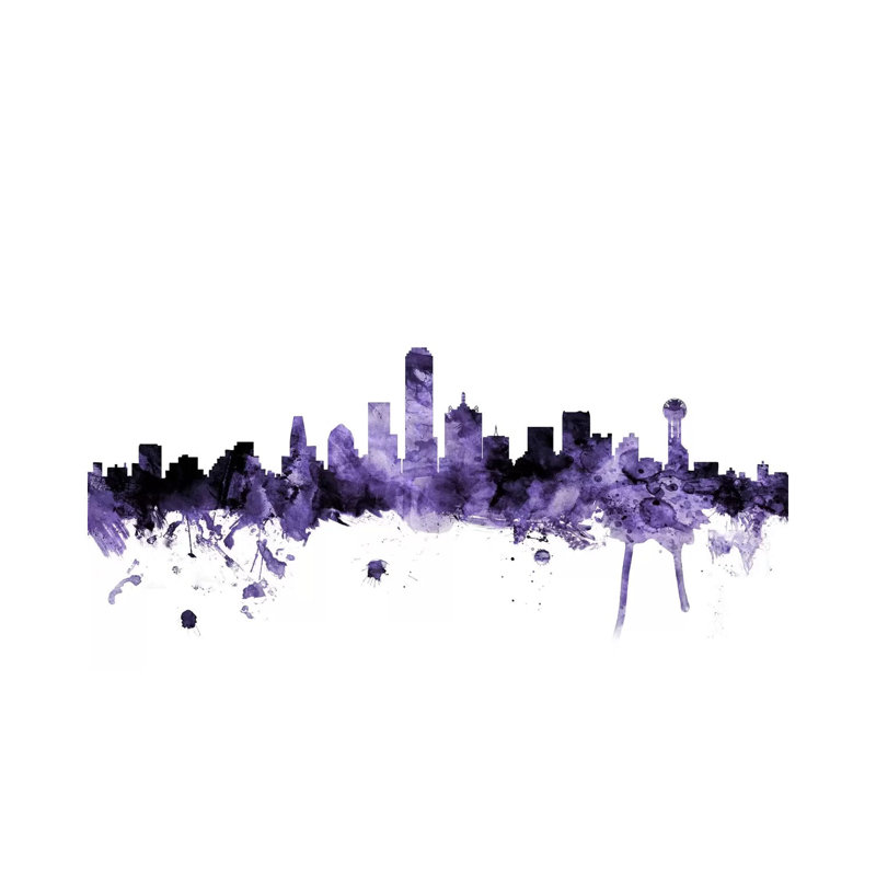 Dallas, Texas Skyline by Michael Tompsett - Wrapped Canvas Gallery-Wrapped Canvas Giclée, 20.32 cm H x 30.48 cm W