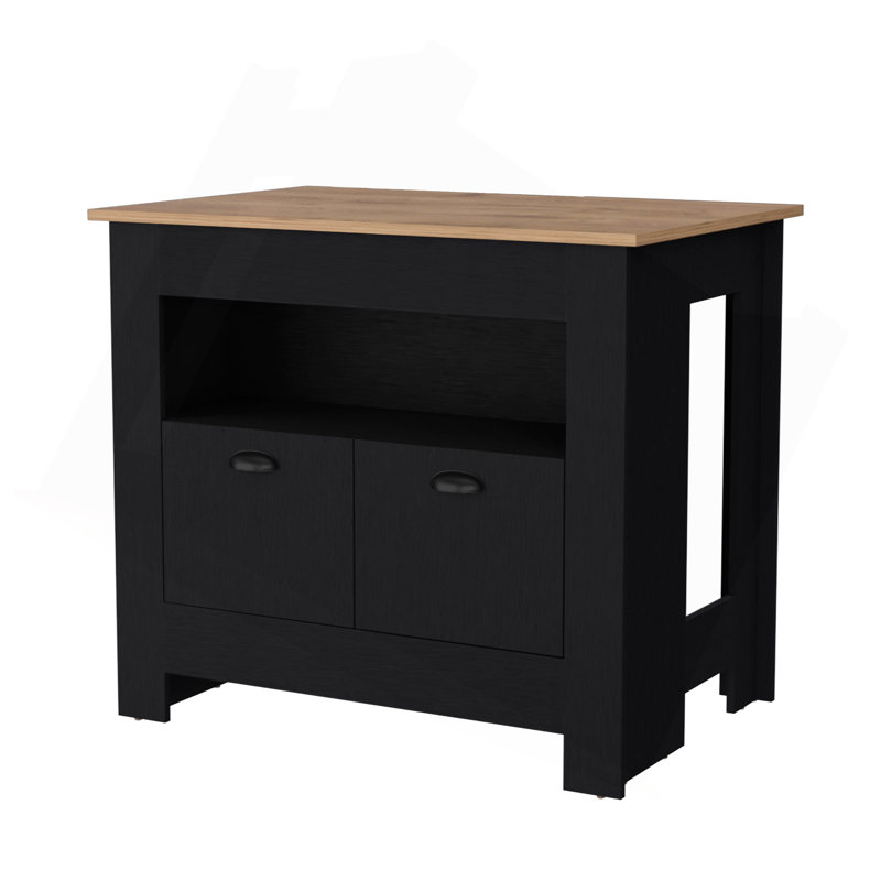 Versatile 2-Door Kitchen Island With Enhanced Functionality