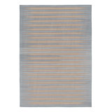 Rug & Kilim’S Contemporary Indian Dhurrie Rug In Light Blue And Brown Stripes