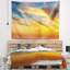 Tapisserie «Seashore Amazing Golden Sky at Sunset»-28508101