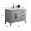 Ensemble de meuble-lavabo simple 42 po avec plateau en marbre Chambery-94811315-94811307