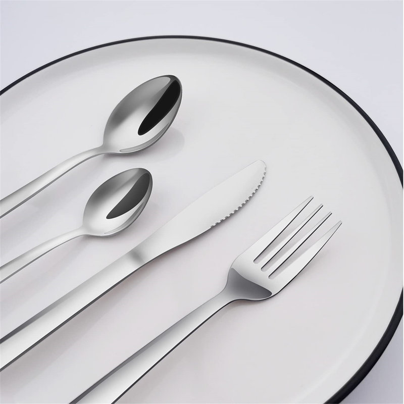 Cutlery Set, 32 Piece Cutlery Set For 8 People, Stainless Steel Knife And Fork Sets, Silverware Set Ideal For Home/ Party/ Restaurant, Mirror-Polished & Dishwasher-Safe