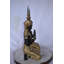 Statue Thepphanom en bronze avec finition dorée, taille: 9 po x 10 po x H 29 po