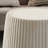 Fluted MGO Pedestal Side Table with Stone-Look Finish